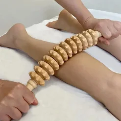 Tranquil Touch Massageprodukte|Gesundheits-Gadgets-1pc Handheld Holz Massager mit 12 Rollen Trigger Punkt Therapie