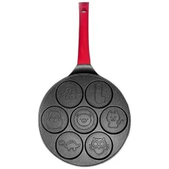 Deco Küche & Esszimmer-Pfannkuchenpfanne mit Cartoon-Tiermotiv – 7-förmige Hochleistungs-Grillplatte