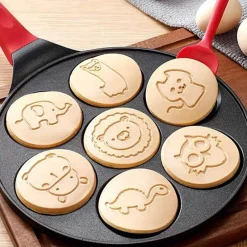 Deco Küche & Esszimmer-Pfannkuchenpfanne mit Cartoon-Tiermotiv – 7-förmige Hochleistungs-Grillplatte