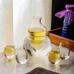 Plates u0026 More Küche & Esszimmer-Pfauenblaues Sake-Krug-Set – Elegante Kristallweingläser, Sake-Topf