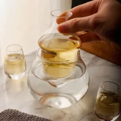 Plates u0026 More Küche & Esszimmer-Pfauenblaues Sake-Krug-Set – Elegante Kristallweingläser, Sake-Topf