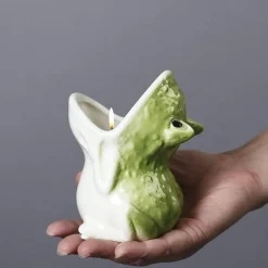 Cozy Nest Decor Wohndeko-Pflanzgefäße aus Keramik in Froschform – Niedliche Gartendekoration für den Außenbereich