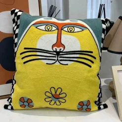 The Cushion Corner Bettzeug|Wohndeko-Picasso Abstrakter Kissenbezug - Besticktes Sofa-Auto-Dekor