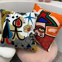 The Cushion Corner Bettzeug|Wohndeko-Picasso Abstrakter Kissenbezug - Besticktes Sofa-Auto-Dekor