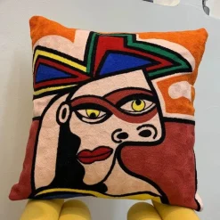 The Cushion Corner Bettzeug|Wohndeko-Picasso Abstrakter Kissenbezug - Besticktes Sofa-Auto-Dekor