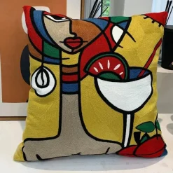 The Cushion Corner Bettzeug|Wohndeko-Picasso Abstrakter Kissenbezug - Besticktes Sofa-Auto-Dekor