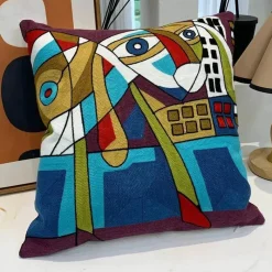 The Cushion Corner Bettzeug|Wohndeko-Picasso Abstrakter Kissenbezug - Besticktes Sofa-Auto-Dekor
