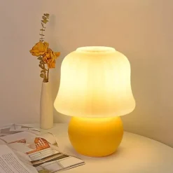 Bright Accents Beleuchtung-Pilz Tischlampe - Sanft leuchtendes Nachtlicht Dekor