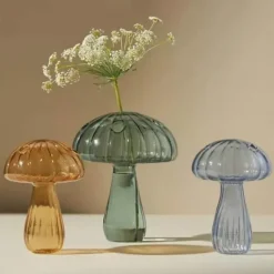 Tom Küche & Esszimmer-Pilzförmige Glasvase für moderne Wohnkultur und Tischdekoration