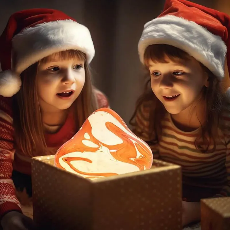 The Light Loft Beleuchtung-Pilzlampe aus Buntglas – Einzigartige dekorative Leuchte