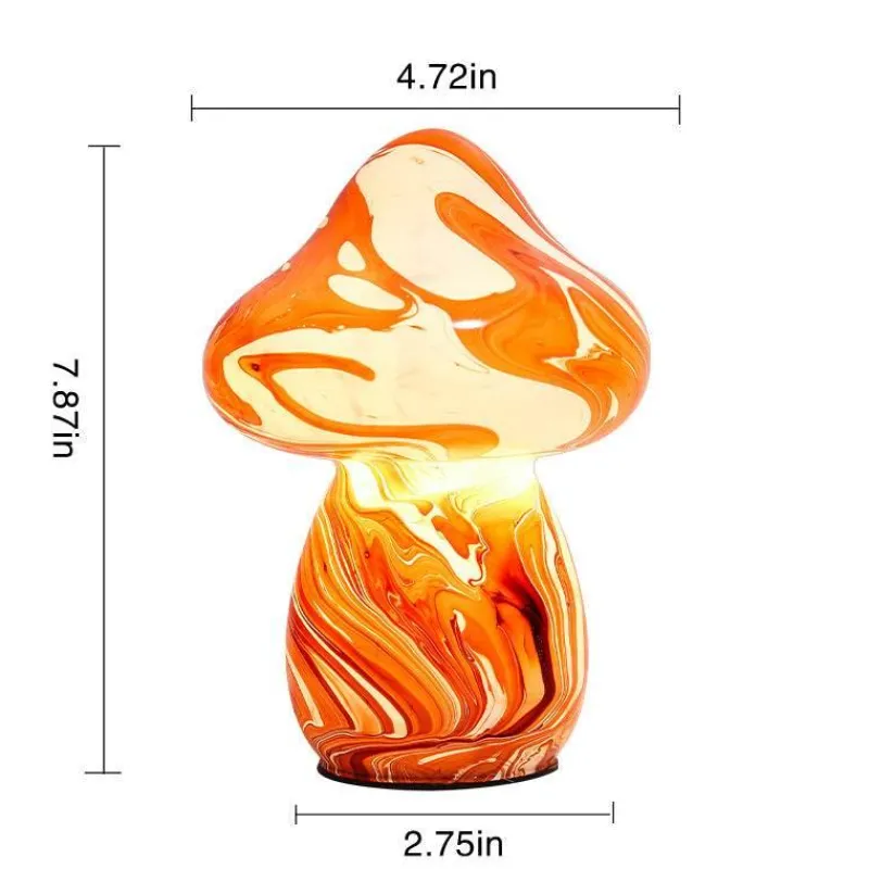 The Light Loft Beleuchtung-Pilzlampe aus Buntglas – Einzigartige dekorative Leuchte