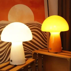 Bright Accents Beleuchtung-Pilz-Tischlampe – Kreatives Nachtlicht für die Heimdekoration