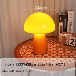 Bright Accents Beleuchtung-Pilz-Tischlampe – Kreatives Nachtlicht für die Heimdekoration