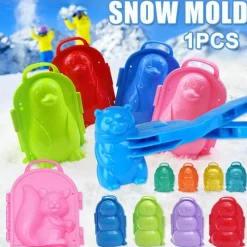 The Decor Haven Babyspielzeug-Pinguin-Schneeballmacher – Winter-Eisform für Spaß im Freien