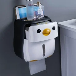 The Blissful Bath Badezimmer-Pinguin-Toilettenpapierhalter – Niedliches Badezimmer-Organizer-Dekor