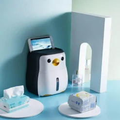 The Blissful Bath Badezimmer-Pinguin-Toilettenpapierhalter – Niedliches Badezimmer-Organizer-Dekor