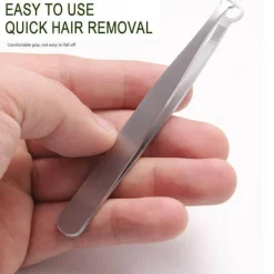 PureGlow Männerpflege|Frauenpflege-Pinzette zum Trimmen von Nasenhaaren – Pflegewerkzeug mit runder Spitze