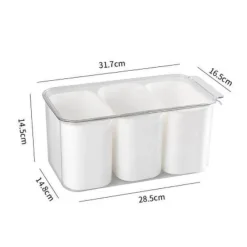 The Decor Haven Küche & Esszimmer-Platzsparende Kühlschrank-Organizer – Behälter-Aufbewahrungslösungen für eine clevere Aufbewahrung in der Küche