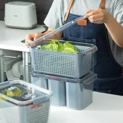 The Decor Haven Küche & Esszimmer-Platzsparende Kühlschrank-Organizer – Behälter-Aufbewahrungslösungen für eine clevere Aufbewahrung in der Küche