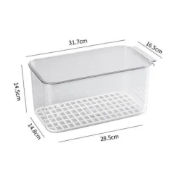 The Decor Haven Küche & Esszimmer-Platzsparende Kühlschrank-Organizer – Behälter-Aufbewahrungslösungen für eine clevere Aufbewahrung in der Küche