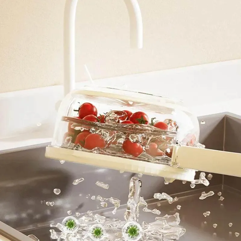 The Culinary Kit Küche & Esszimmer-Platzsparender Abtropfkorb für Gemüse und Obst – Aufbewahrungslösung für die Küche