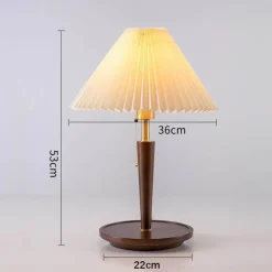 Bright Accents Beleuchtung-Plissierte Tischlampe aus Holz – Moderne, stilvolle Beleuchtung für Ihr Zuhause