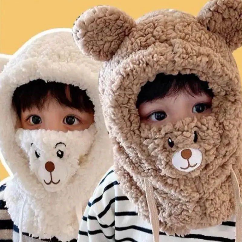 Damen The Decor Haven Babykleidung|Babykleidung-Plüschbär-Schalmaske – warmes Winteraccessoire