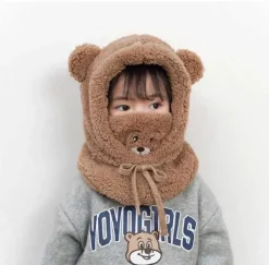 Damen The Decor Haven Babykleidung|Babykleidung-Plüschbär-Schalmaske – warmes Winteraccessoire
