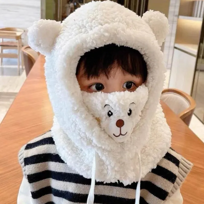 Damen The Decor Haven Babykleidung|Babykleidung-Plüschbär-Schalmaske – warmes Winteraccessoire