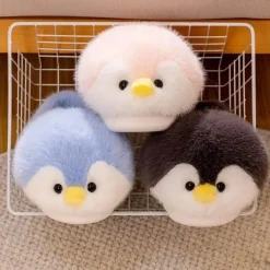 Damen Wilderness Haven Herrenschuhe|Damenschuhe-Plüsch-Hausschuhe „Happy Penguins“ – bequemes, gemütliches Schuhwerk