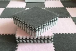 Kinder The Decor Haven Kinderwagen & Zubehör|Gadgets Für Zuhause-Plüschige Winter-Puzzlematte - Weiche DIY-Spielmatte