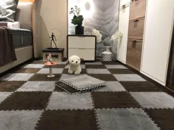 Kinder The Decor Haven Kinderwagen & Zubehör|Gadgets Für Zuhause-Plüschige Winter-Puzzlematte - Weiche DIY-Spielmatte