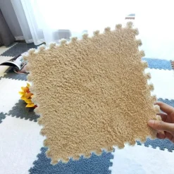 Kinder The Decor Haven Kinderwagen & Zubehör|Gadgets Für Zuhause-Plüschige Winter-Puzzlematte - Weiche DIY-Spielmatte