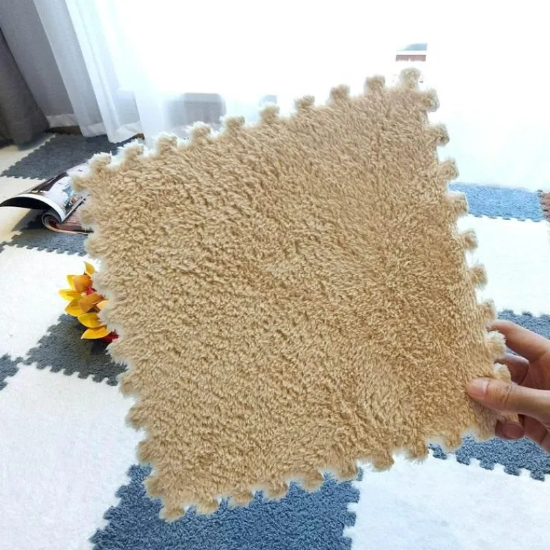 Kinder The Decor Haven Kinderwagen & Zubehör|Gadgets Für Zuhause-Plüschige Winter-Puzzlematte - Weiche DIY-Spielmatte