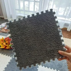 Kinder The Decor Haven Kinderwagen & Zubehör|Gadgets Für Zuhause-Plüschige Winter-Puzzlematte - Weiche DIY-Spielmatte