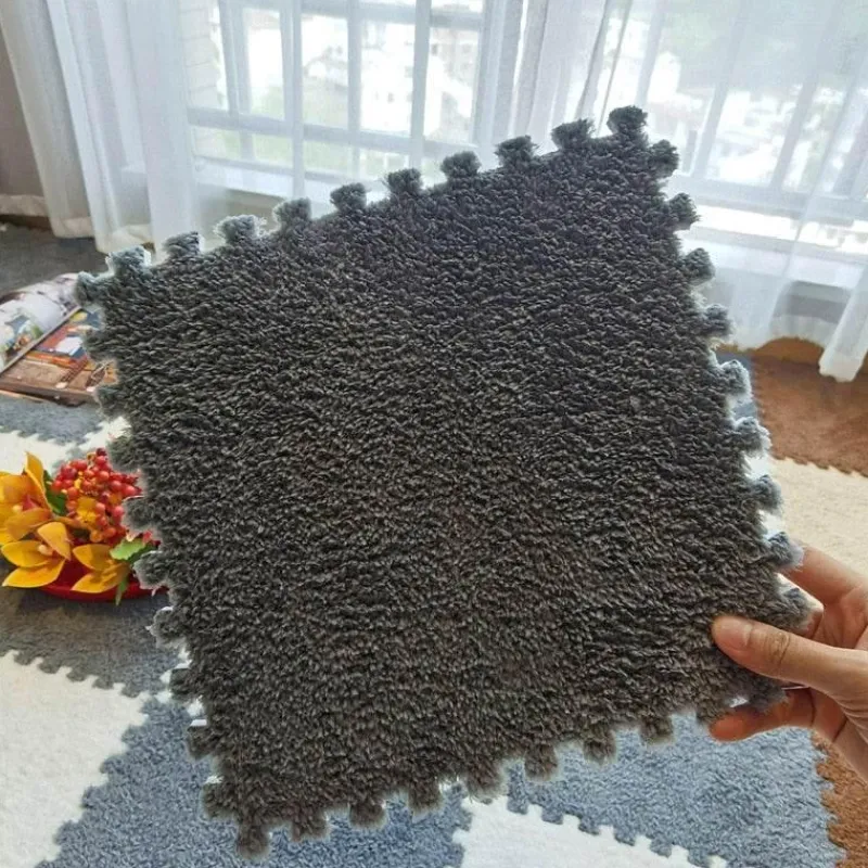 Kinder The Decor Haven Kinderwagen & Zubehör|Gadgets Für Zuhause-Plüschige Winter-Puzzlematte - Weiche DIY-Spielmatte