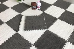 Kinder The Decor Haven Kinderwagen & Zubehör|Gadgets Für Zuhause-Plüschige Winter-Puzzlematte - Weiche DIY-Spielmatte