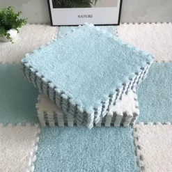 Kinder The Decor Haven Kinderwagen & Zubehör|Gadgets Für Zuhause-Plüschige Winter-Puzzlematte - Weiche DIY-Spielmatte