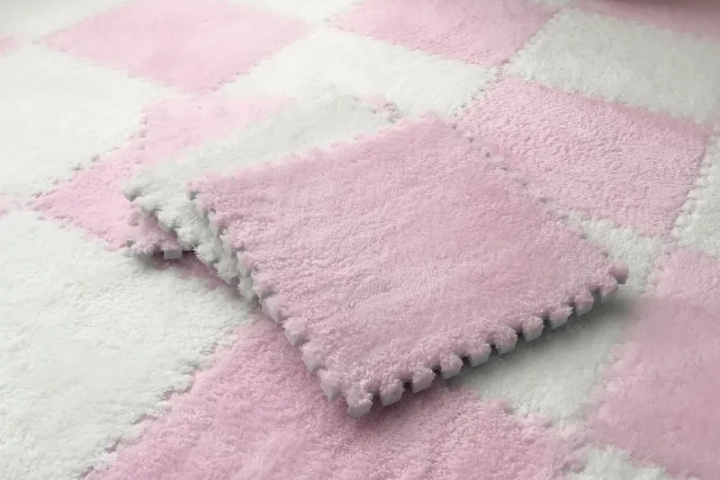 Kinder The Decor Haven Kinderwagen & Zubehör|Gadgets Für Zuhause-Plüschige Winter-Puzzlematte - Weiche DIY-Spielmatte