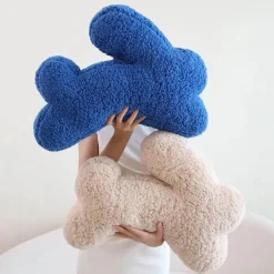 The Finishing Touch Wohndeko-Plüsch-Kaninchenkissen - Dekoratives Bouclé-Kissen