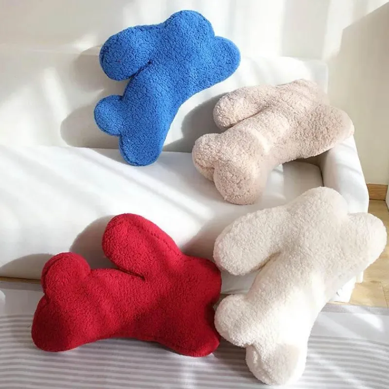 The Finishing Touch Wohndeko-Plüsch-Kaninchenkissen - Dekoratives Bouclé-Kissen