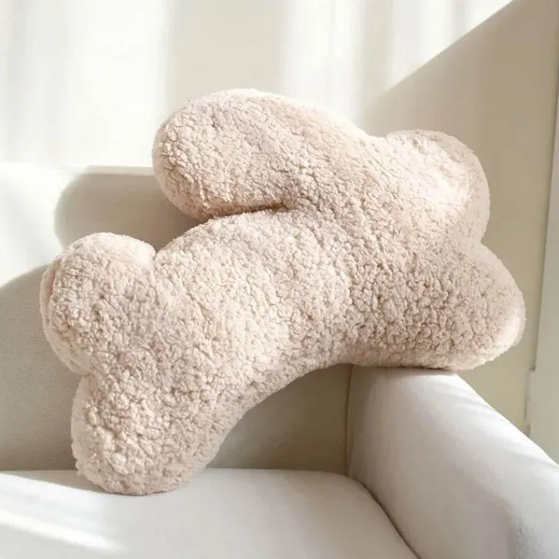 The Finishing Touch Wohndeko-Plüsch-Kaninchenkissen - Dekoratives Bouclé-Kissen