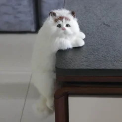 The Gilded Nest Wohndeko-Plüschkatzenfigur - Niedliche Schreibtischdekoration