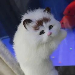 The Gilded Nest Wohndeko-Plüschkatzenfigur - Niedliche Schreibtischdekoration