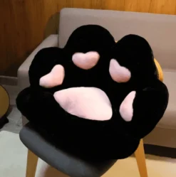 The Gilded Nest Wohndeko-Plüschkissen mit Katzenpfotenmotiv – süßes, buntes Sitzkissen für Haustiere