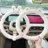 Wild u0026 Free Gear Autozubehör|Automobilindustrie-Plüsch-Lenkradbezug mit Tiermotiv – weiches Winter-Auto-Accessoire
