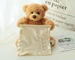 TailTrend Haustierzubehör|Haustierspielzeug-Plüschtier „Peek-a-Boo“ – interaktives Spaßspielzeug für Kinder