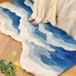 Accent u0026 Adorn Boden & Teppiche-Plüsch-Wellenteppich – Weicher, rutschfester Teppich im Surf-Stil