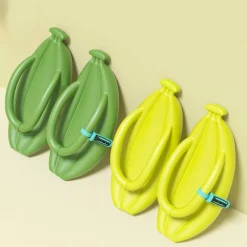 Damen Wilderness Haven Herrenschuhe|Damenschuhe-Plush Banana Flip Flops – Bequeme, weiche EVA-Sandalen