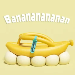 Damen Wilderness Haven Herrenschuhe|Damenschuhe-Plush Banana Flip Flops – Bequeme, weiche EVA-Sandalen